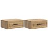 vidaXL Stenski nočni omarici 2 pcs Artisan hrast 49 x 34,5 x 20 cm