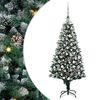 vidaXL Umestno božično drevo Zelena 180 cm PVC, jeklo in plastika