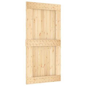 vidaXL Drsna vrata NARVIK Naravna in črna 100 x 210 cm (213,5 cm)