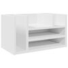vidaXL Organizator za pisalno mizo bel 44,5x24x25 cm