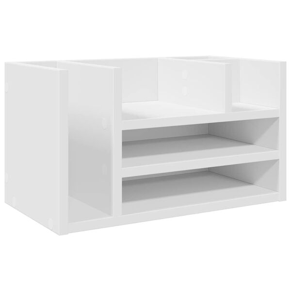 vidaXL Organizator za pisalno mizo bel 44,5x24x25 cm