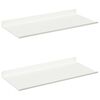 vidaXL Ležeča polica 2 kos Bela 40 x 18 x 2,5 cm Jeklo