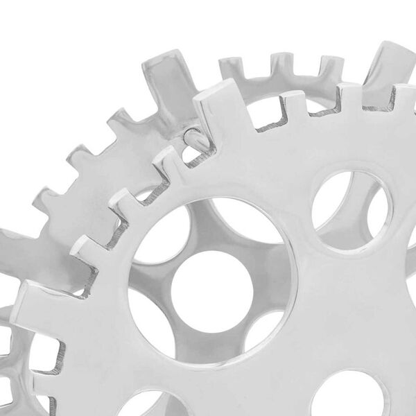 vidaXL Stojalo za vino srebrna 39 x 14 x 39 cm Aluminij