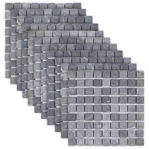 vidaXL Mozaik plo&scaron;čice Siva 30 x 30 cm Marmor