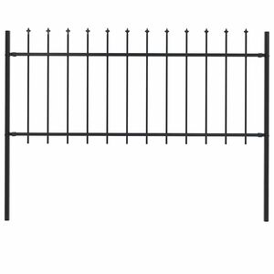 vidaXL Vrtna ograja Woerden s suličastim vrhom jeklo 181x80 cm črna