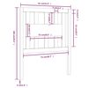 vidaXL Vzglavna sivo 81x4x100 cm trdna borovina