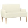 vidaXL Dvojnica s gumbi Krem 116 x 67 x 81 cm Žametna tkanina