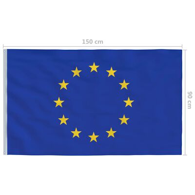 vidaXL Evropska zastava 90x150 cm
