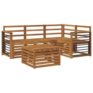 vidaXL Zunanja garnitura za sedenje 5 pcs Naravna Masiven les akacije