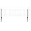 vidaXL Ograja s stebrom Zelena 0,6 x 25 m Jeklo in PVC