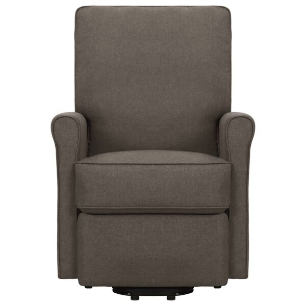 vidaXL Masažni naslanjač s funkcijo vstajanja rjavo blago