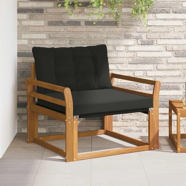 vidaXL Zunanja garnitura za sedenje Masivno akacijevo les in Textilene