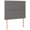 vidaXL Vzglavje postelje sivo 80x5x118/128 cm umetno usnje