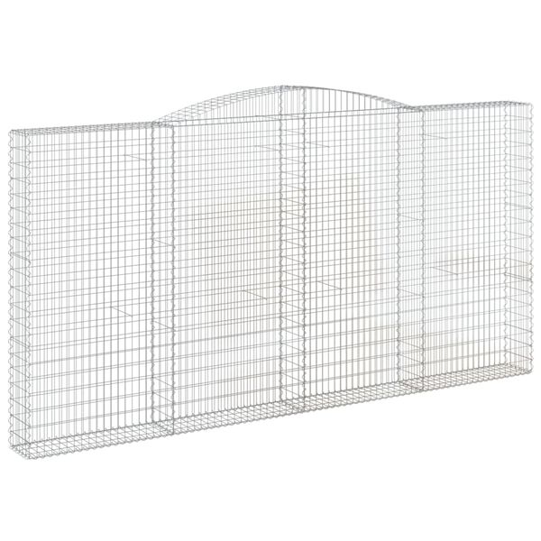 vidaXL Obokane gabion ko&scaron;are 9 kosa 400x30x200/220 cm pocinkano železo