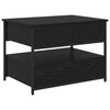 vidaXL Klubska miza Črna Orehovina 70 x 50 x 54.5 cm Konstruiran les