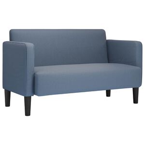 vidaXL Loveseat kavč modra 109 cm velur tkanina