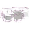 vidaXL Vrtna sedežna garnitura z blazinami 8-delna bež ratan/akacija