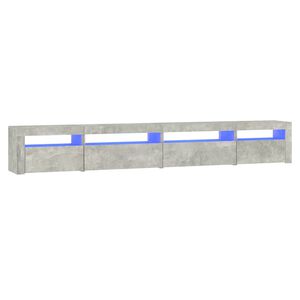vidaXL TV omarica z LED lučkami betonsko siva 270x35x40 cm