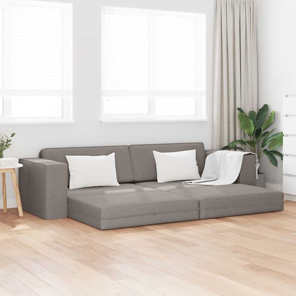 vidaXL Sofa postelja 200cm Taupe blago