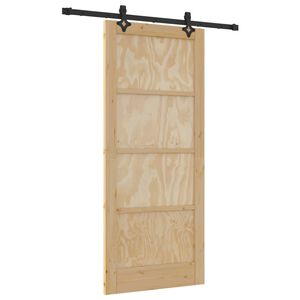 vidaXL Drsna vrata ORKDAL 86 x 198,5 cm Trdna borovina Naravna
