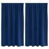 vidaXL Zavese za zatemnitev z obroči 2 pcs Temno modra 140 x 140 cm