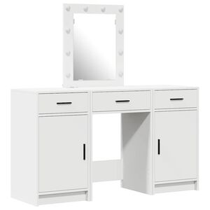vidaXL Toaletna mizica Bela 50 x 41 x 135 cm Inženirski les