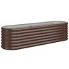 vidaXL Visoka greda iz cinkanega jekla 152x40x36 cm rjava