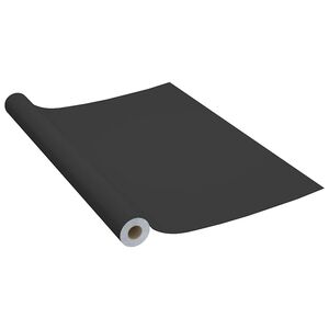 vidaXL Samolepilna folija za pohi&scaron;tvo črna 500x90 cm PVC