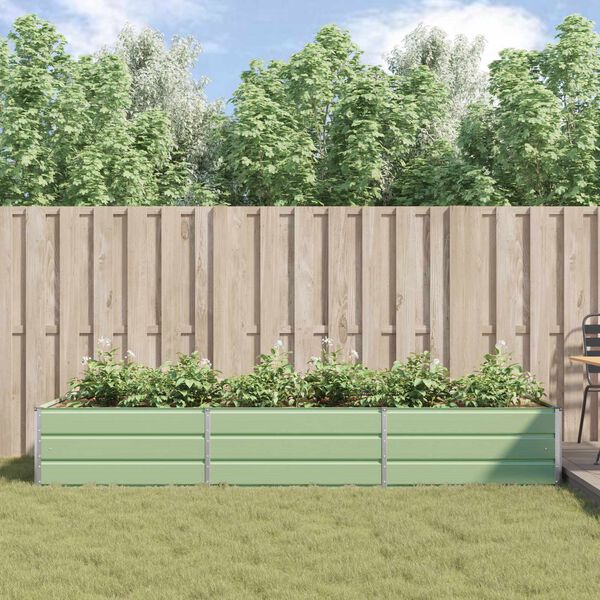 vidaXL Cvetlično korito Pastelno zelena 195 x 100 x 45 cm