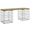vidaXL Vrtna klop gabion 103x31x42 cm impregnirana borovina