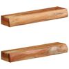 vidaXL Stenske police 2 kosa 60x17x8 cm masivni les akacija