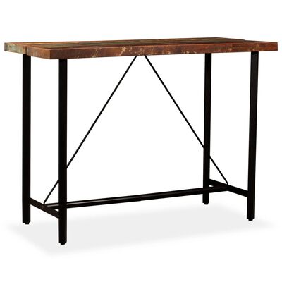 vidaXL Barska miza iz trdnega predelanega lesa 150x70x107 cm