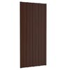 vidaXL Stre&scaron;ni panel 12 kos Rjava 100 x 45 cm Pocinkano jeklo