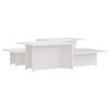 vidaXL Klubska mizica 2 kosa bela 111,5x50x33 cm konstruiran les