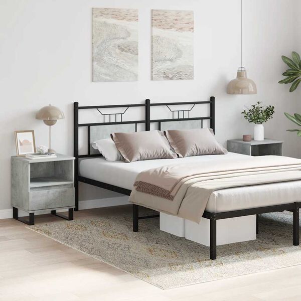 vidaXL Nočna omarica 2 kosa betonsko siva 40x35x50 cm inženirski les