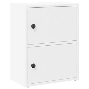 vidaXL Knjižnica Bela 40x24x52 cm Inženirski les