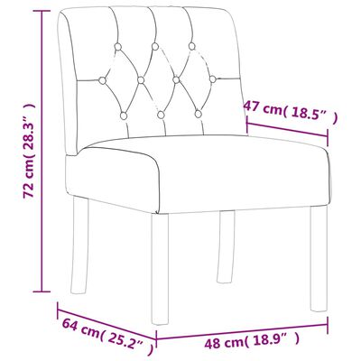 vidaXL Oblazinjen stol lanena tkanina z gumbi