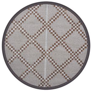 vidaXL Zunanja preproga ARAKIL rjava &Oslash;120 cm PP