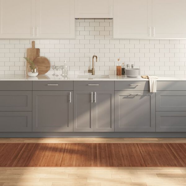 vidaXL Preproga pravokotna rjava 80x300 cm bambus