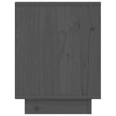 vidaXL Nočna omarica 2 kosa siva 40x30x40 cm trdna borovina