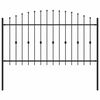 vidaXL Vrh z bodicami ASTEN 200 x 150 cm Pra&scaron;no lakirano jeklo Črna