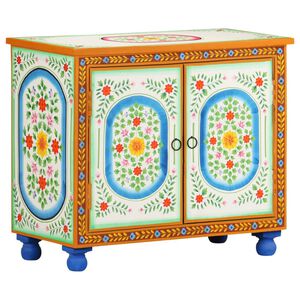 vidaXL Ročno barvana komoda 70x35x60 cm trden mangov les