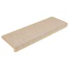 vidaXL Samolepilne preproge za stopnice sisal 30 kosov 65x21x4 cm Berber