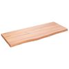 vidaXL Mizna plo&scaron;ča sv. rjava 100x40x(2-4)cm obdelana trdna hrastovina