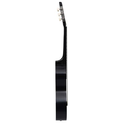 vidaXL Klasična kitara za začetnike 12-delni komplet črna 4/4 39"