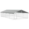 vidaXL Zunanji pasji boks s streho 600x300x150 cm