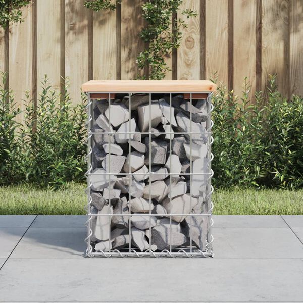 vidaXL Vrtna klop gabion 33x31x42 cm trdna borovina