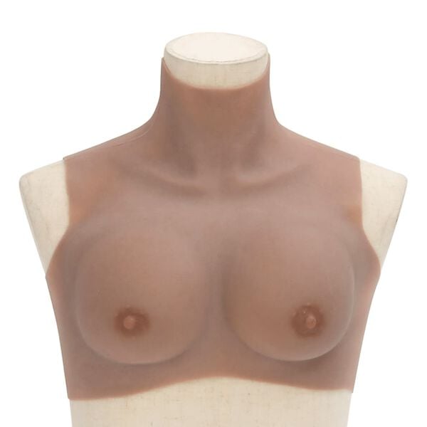 vidaXL Silikonska prsna blazina zagorela B ko&scaron;arica