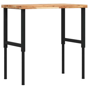 vidaXL Delovna miza 100x60x(73-99,5) cm trden akacijev les pravokotna