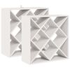 vidaXL Stojalo za vino 2 kos Bela 62 x 25 x 62 cm Masivno borovo les